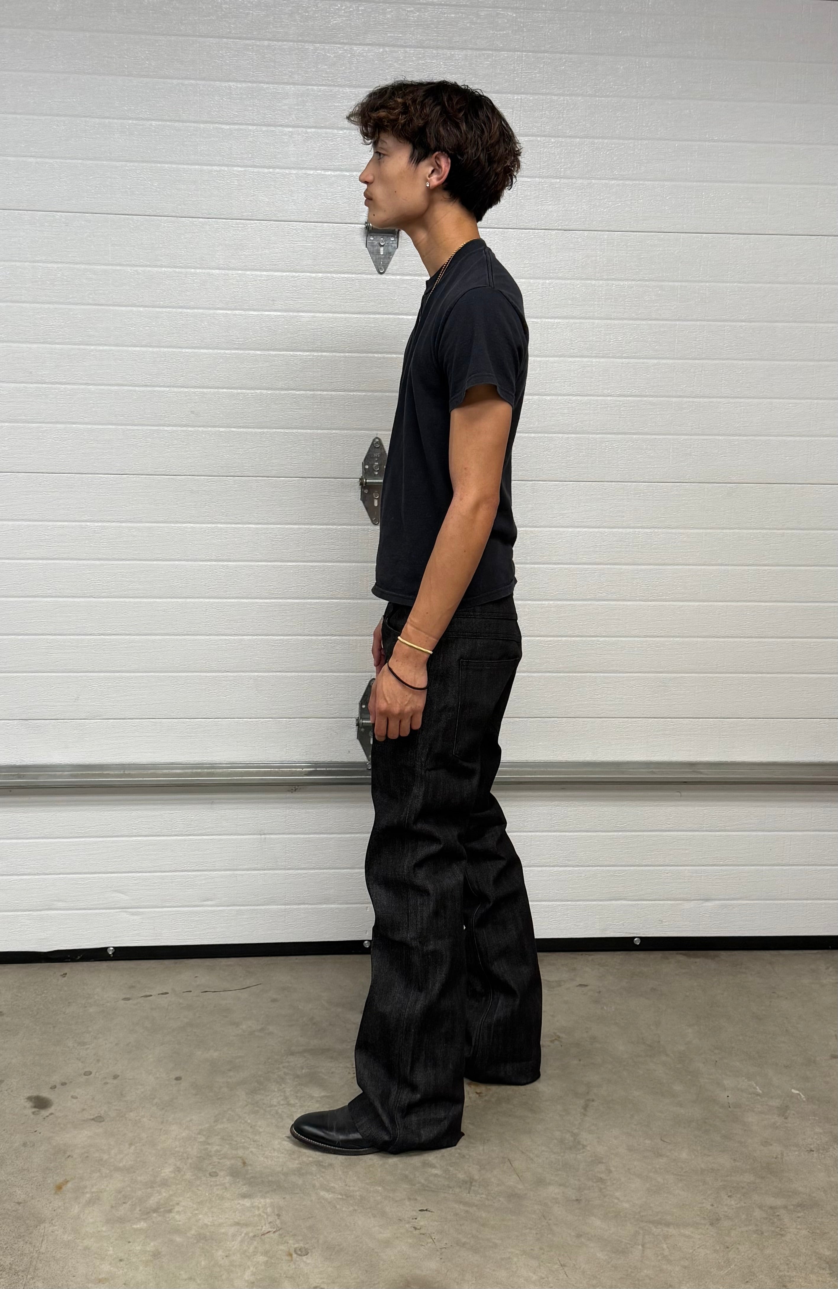シェーンボーデン Dark Grey Bootcut Selvedge-Exposed Buttons – shinka.archive