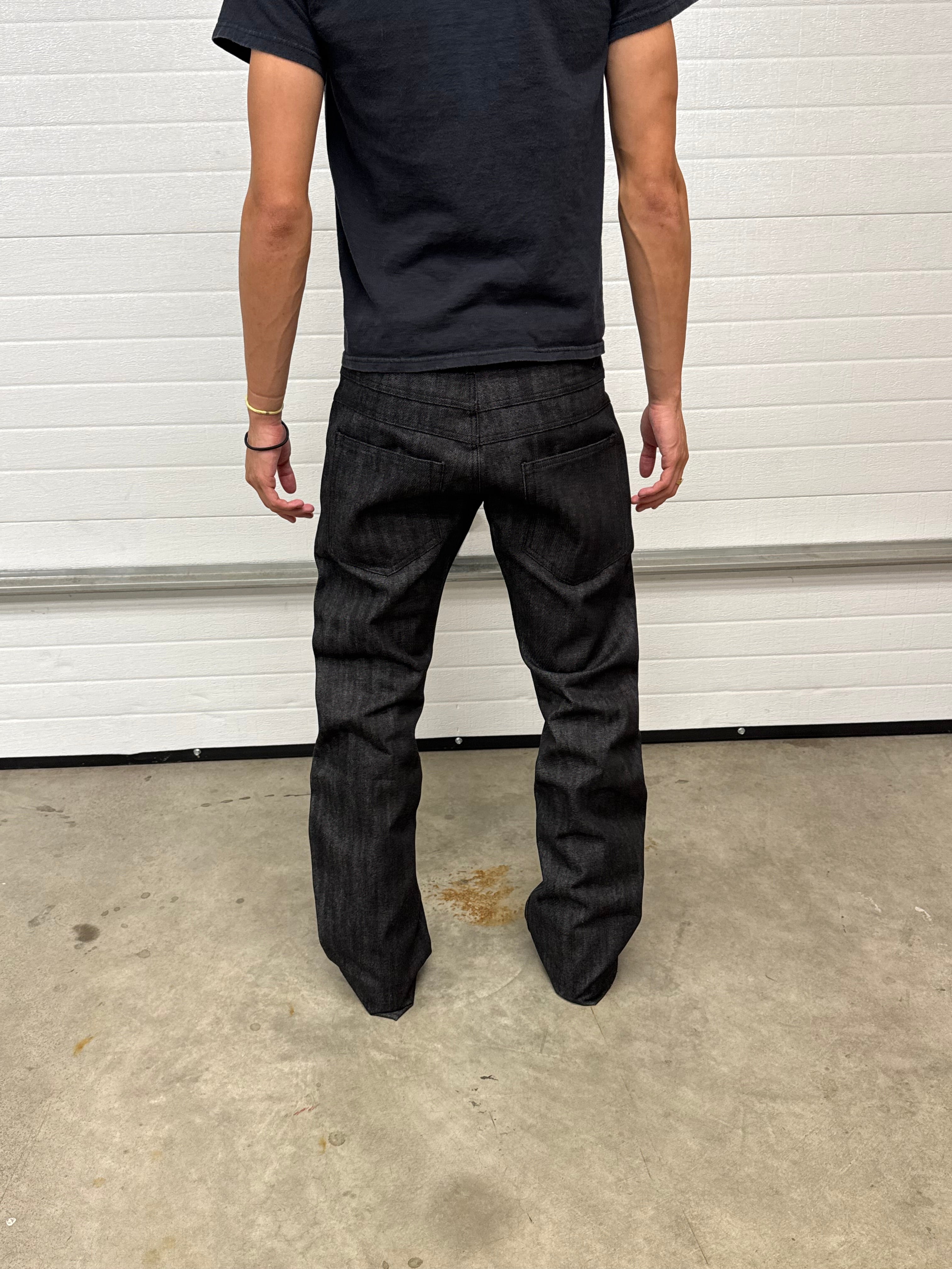 Dark Grey Bootcut Selvedge-Exposed Buttons – shinka.archive
