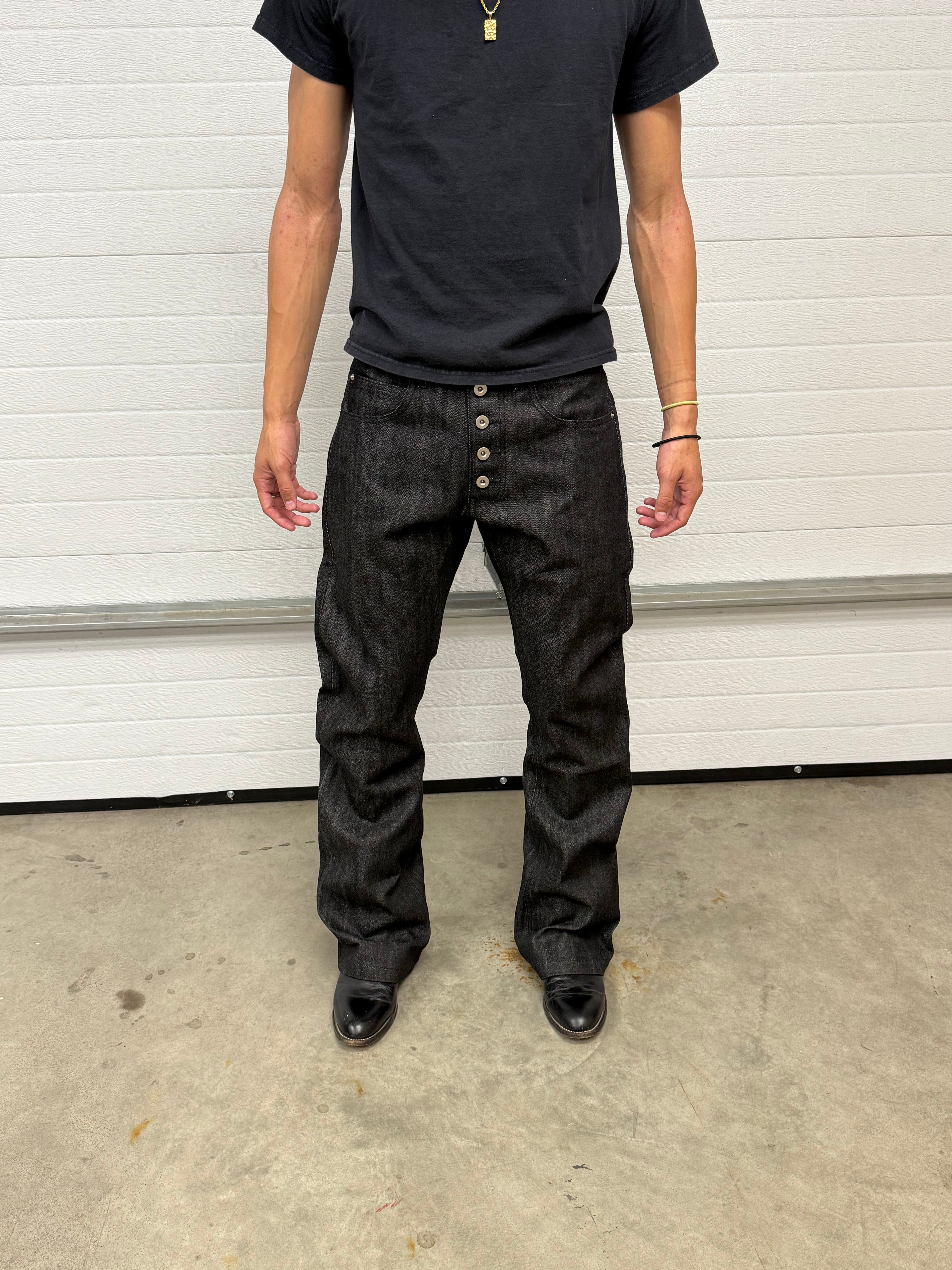 JAPANESE SELVEDGE BOOTCUT DENIM CHARCOAL-EXPOSED – shinka.archive