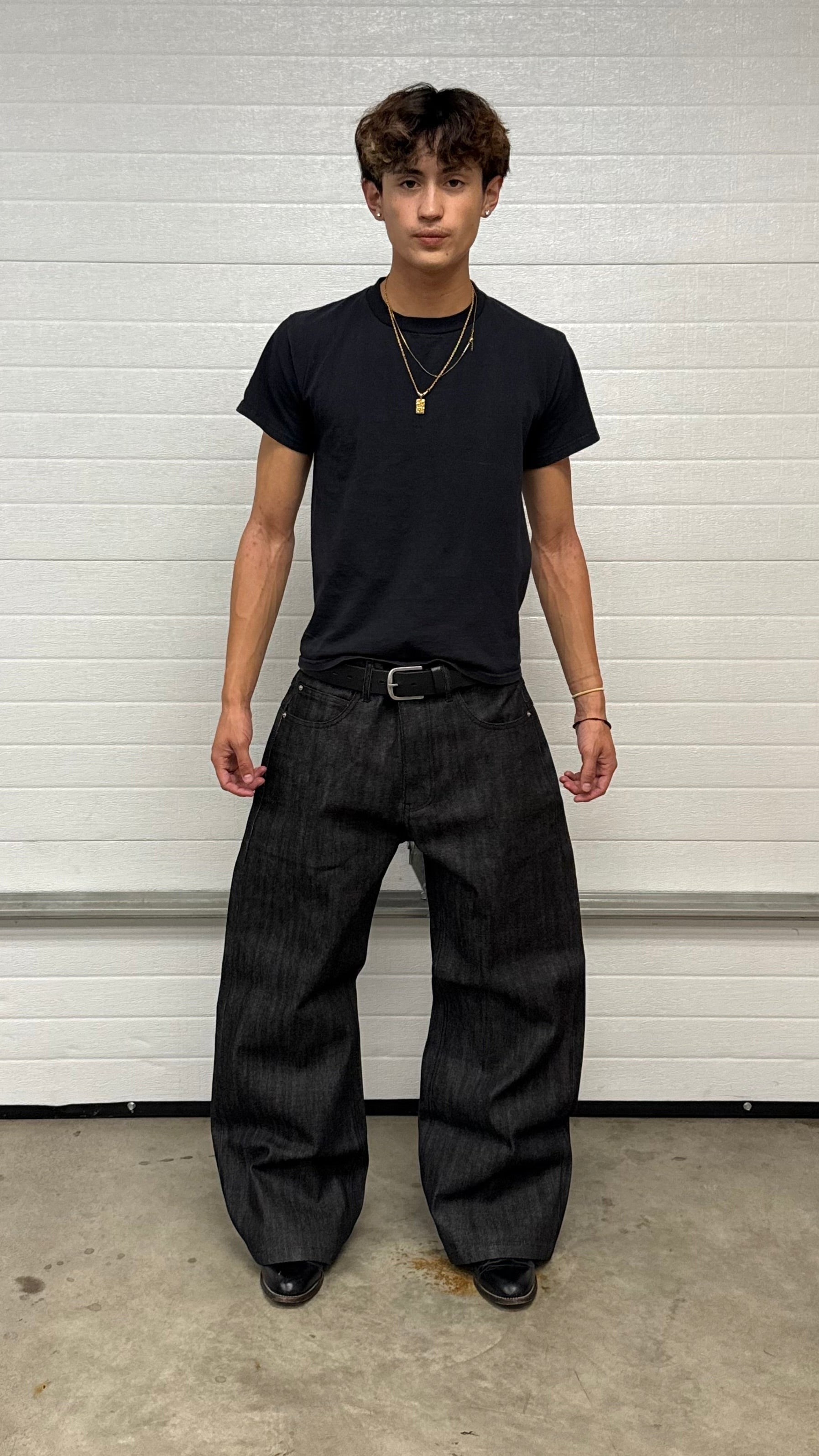 JAPANESE SELVEDGE RELAXED DENIM BLACK – shinka.archive