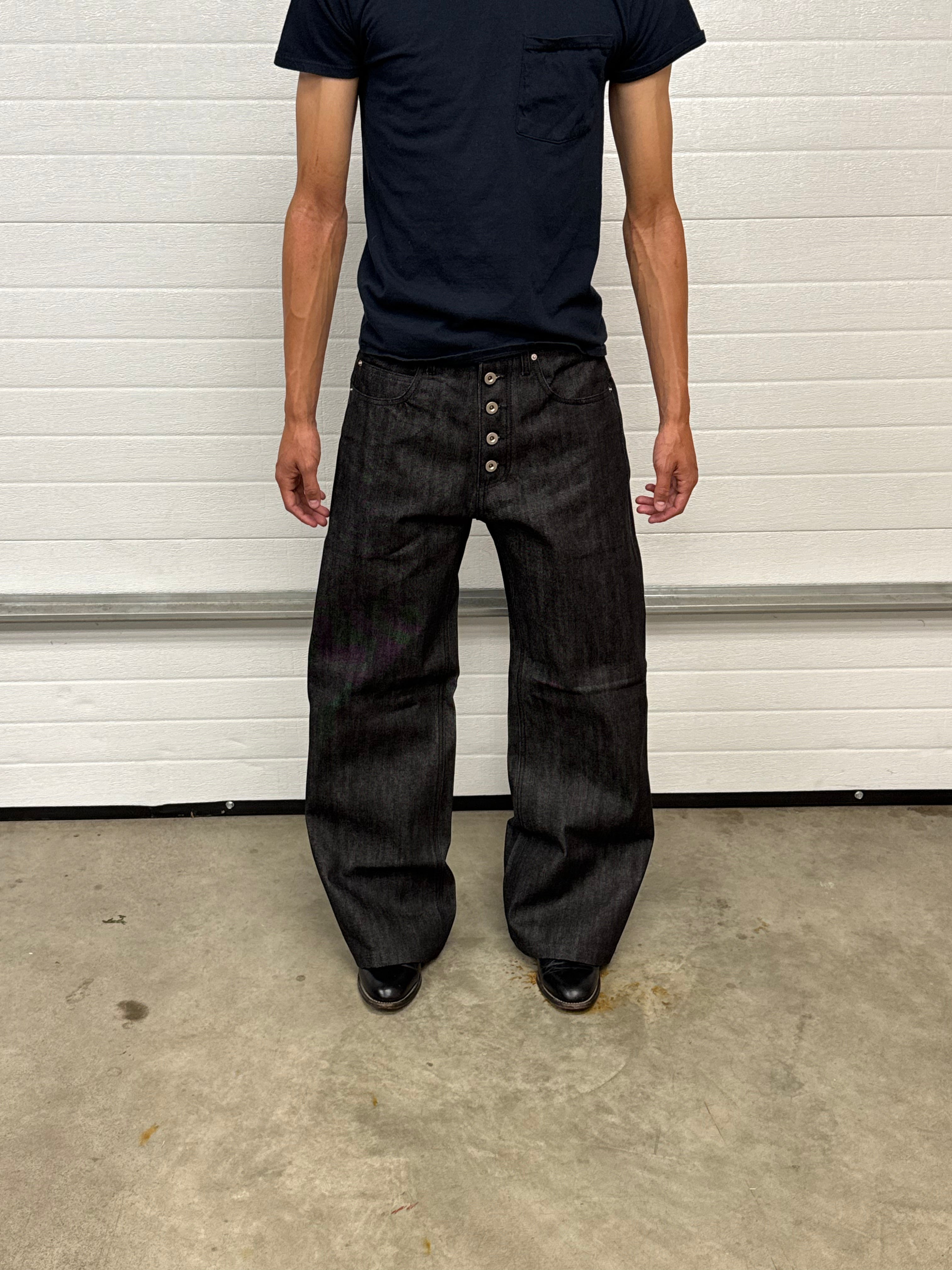 dark grey straight leg selvedge