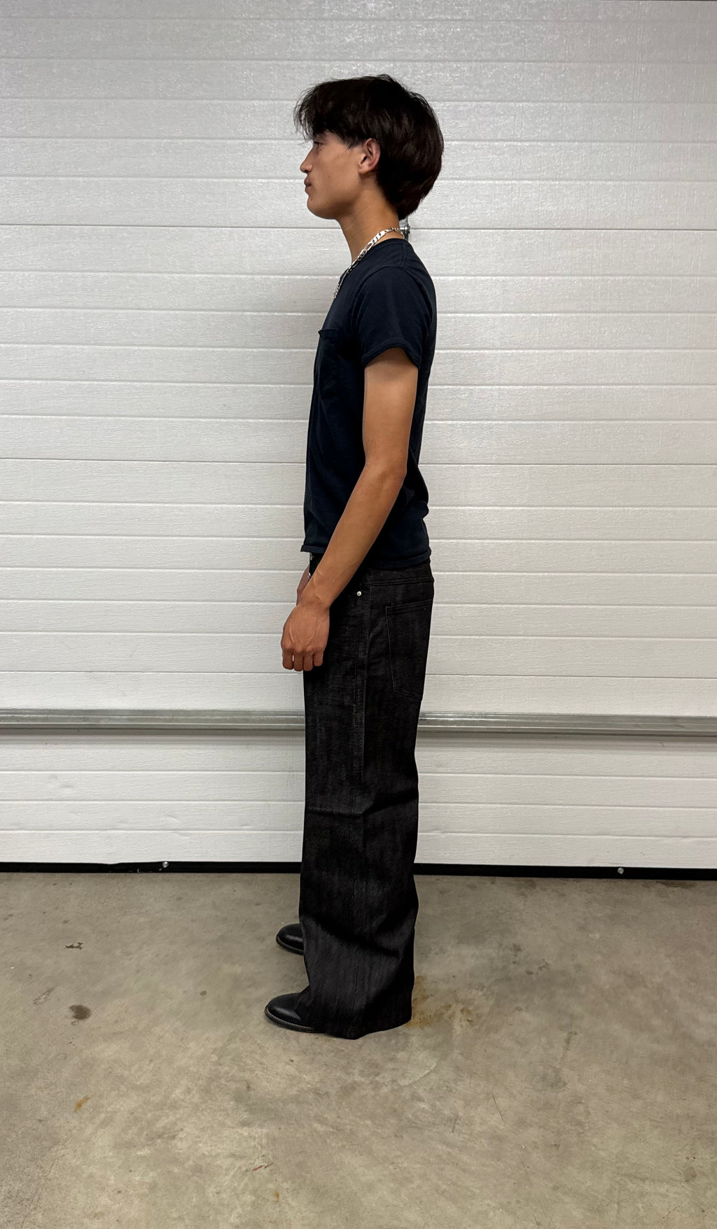 dark grey straight leg selvedge