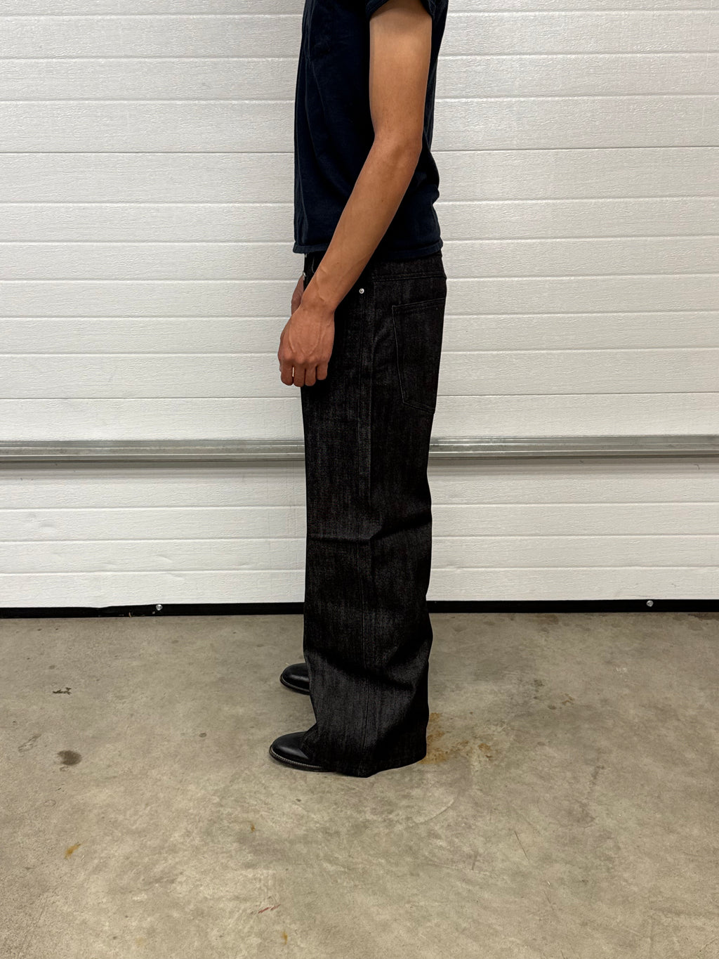 dark grey straight leg selvedge