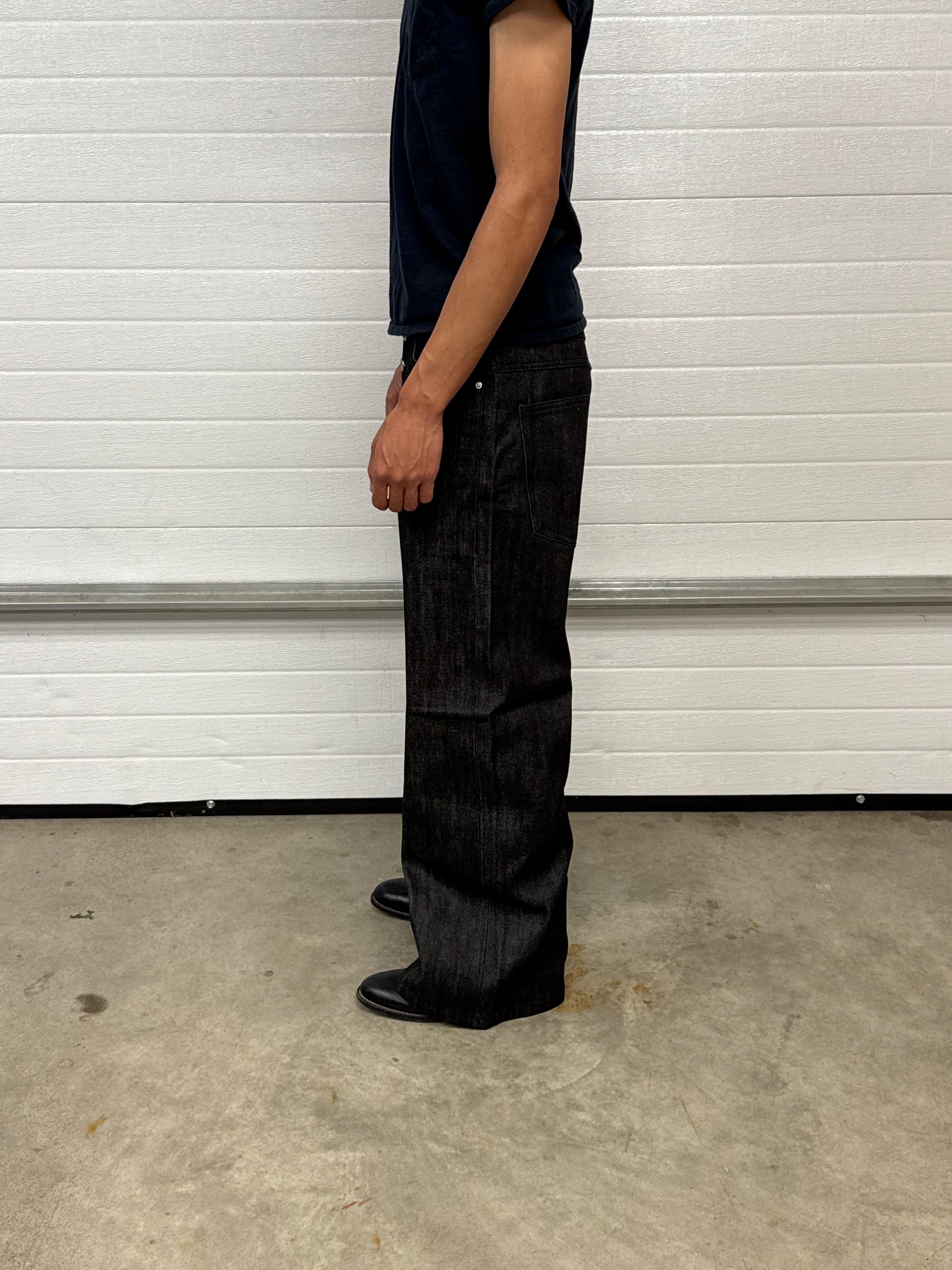 dark grey straight leg selvedge