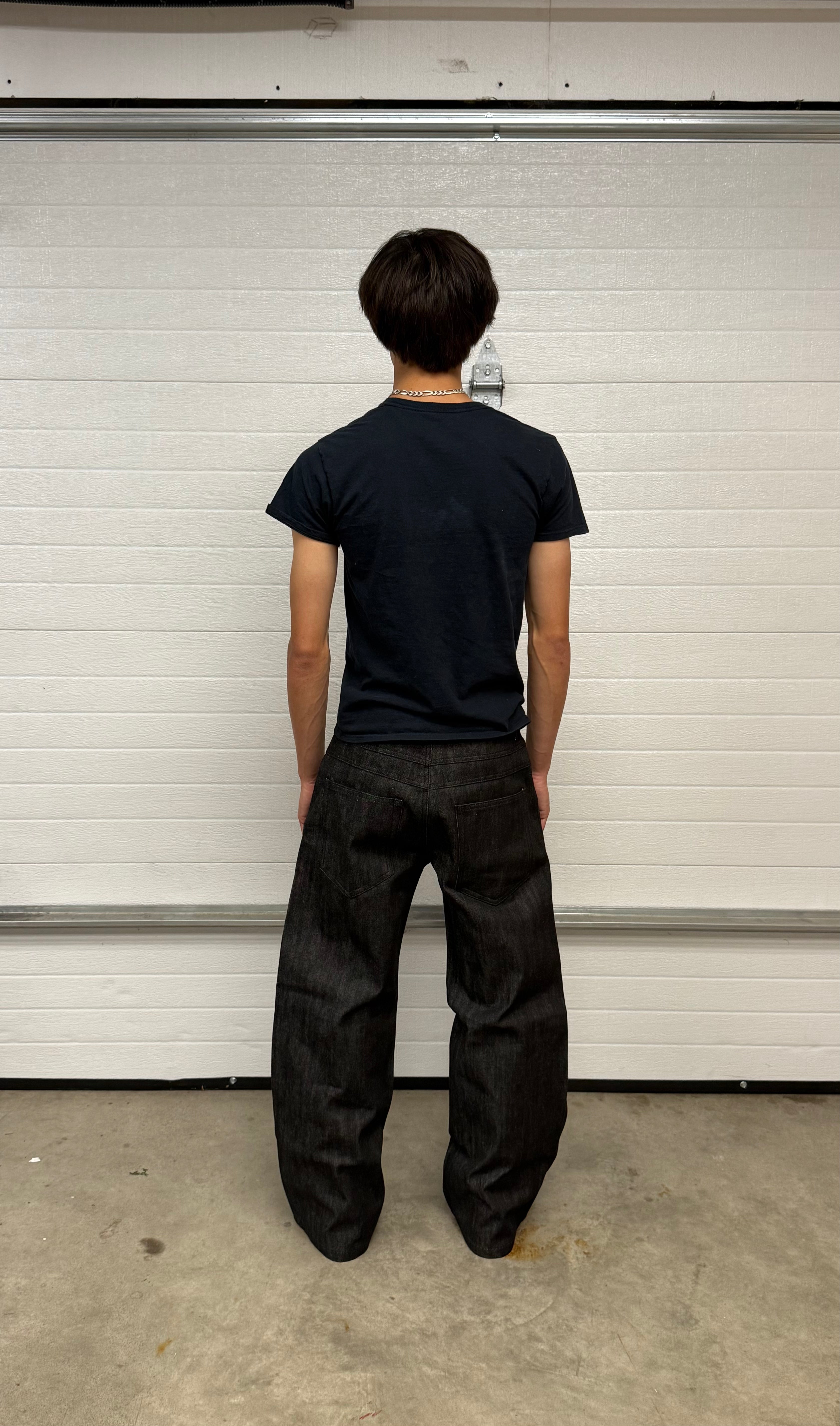 dark grey straight leg selvedge