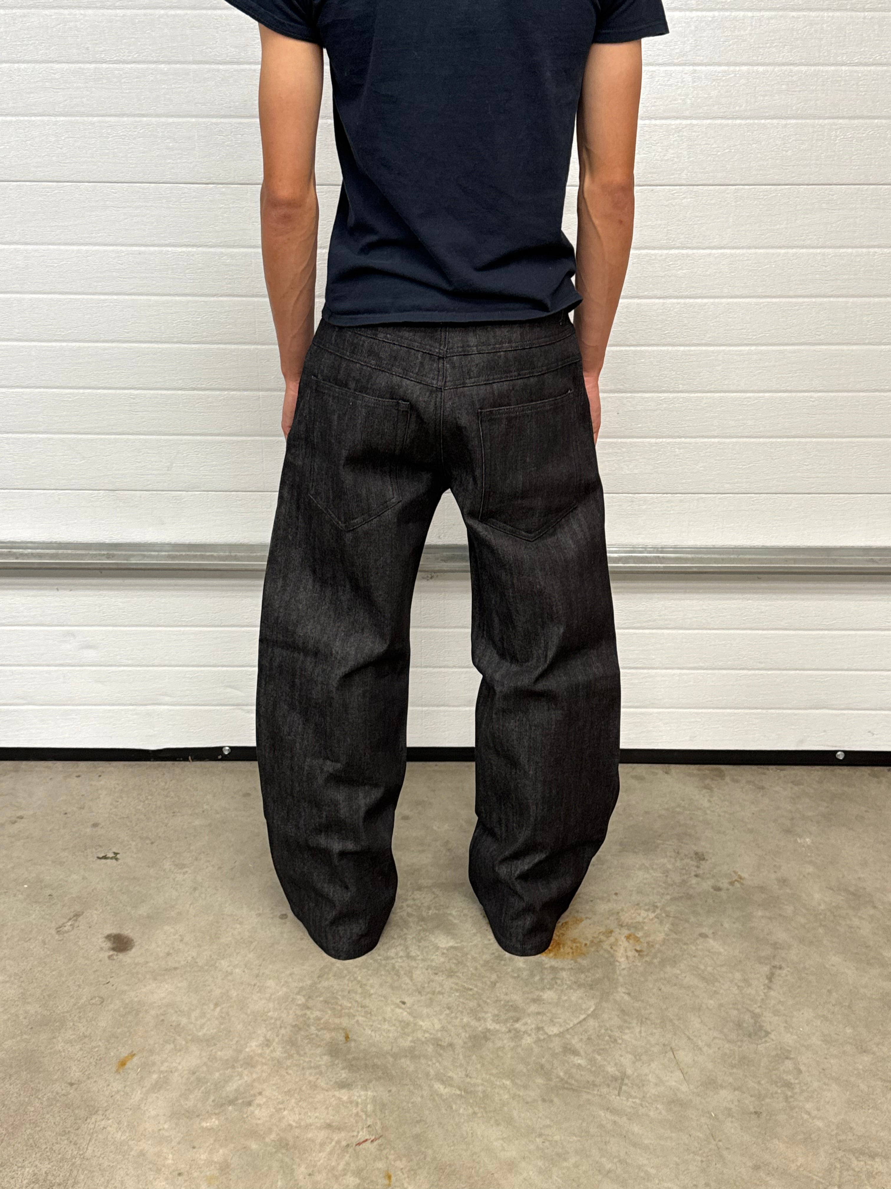 dark grey straight leg selvedge