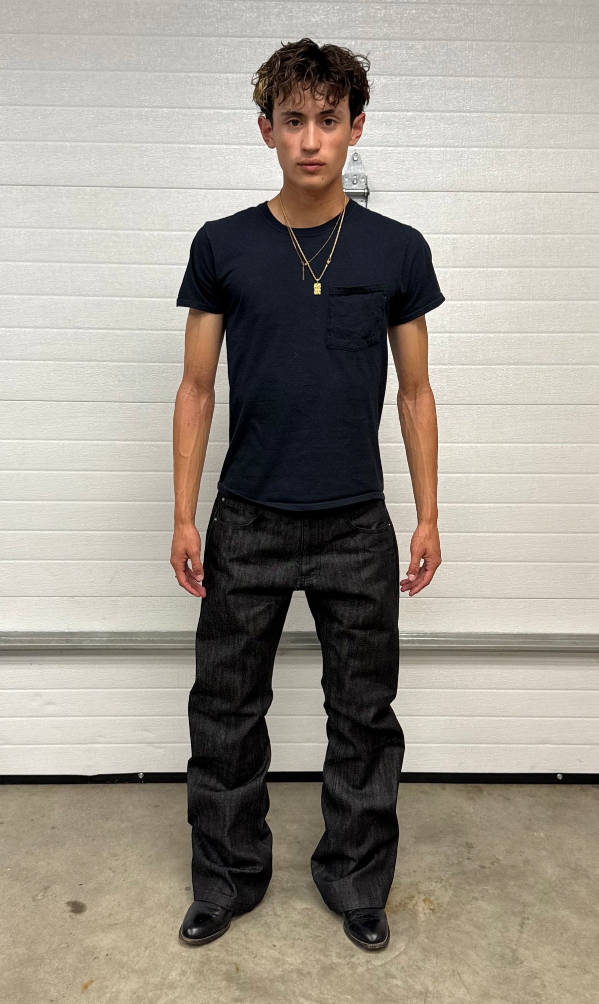 Dark Grey Bootcut Selvedge-Exposed Buttons – shinka.archive